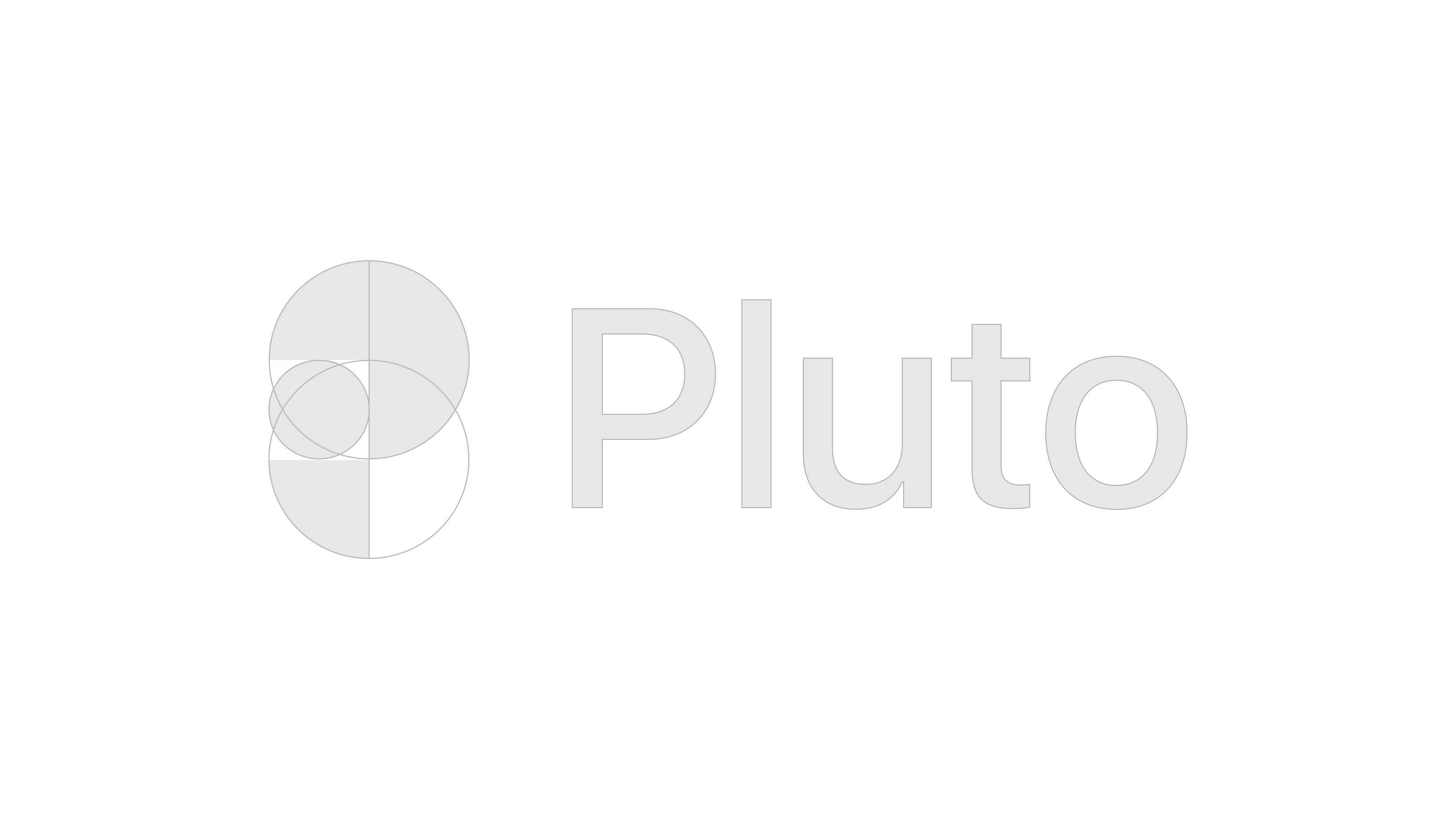 Pluto logo wireframe
