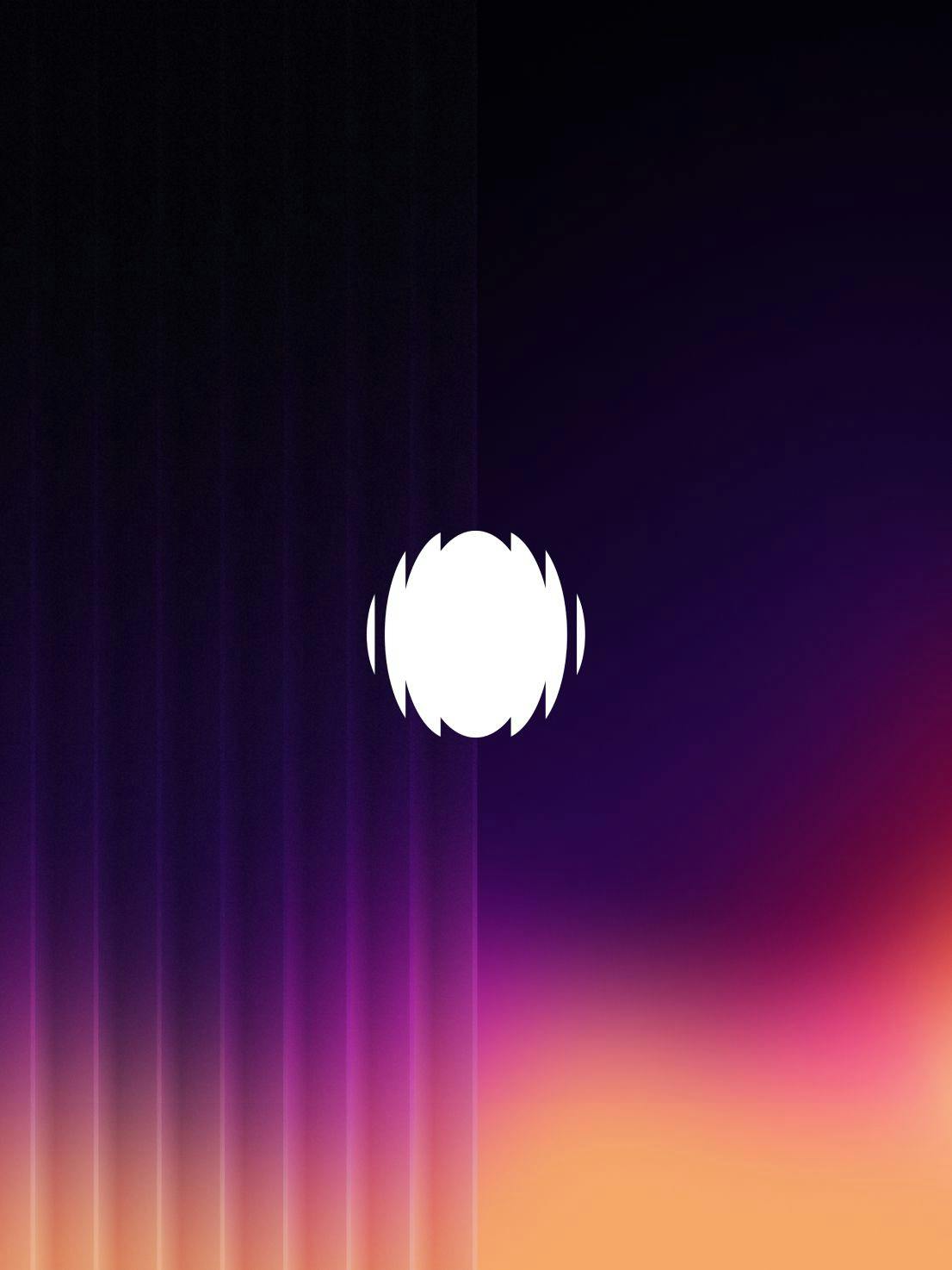 Aila icon on top of a gradient background made of purple, pink and orange colors with fractal glass effect