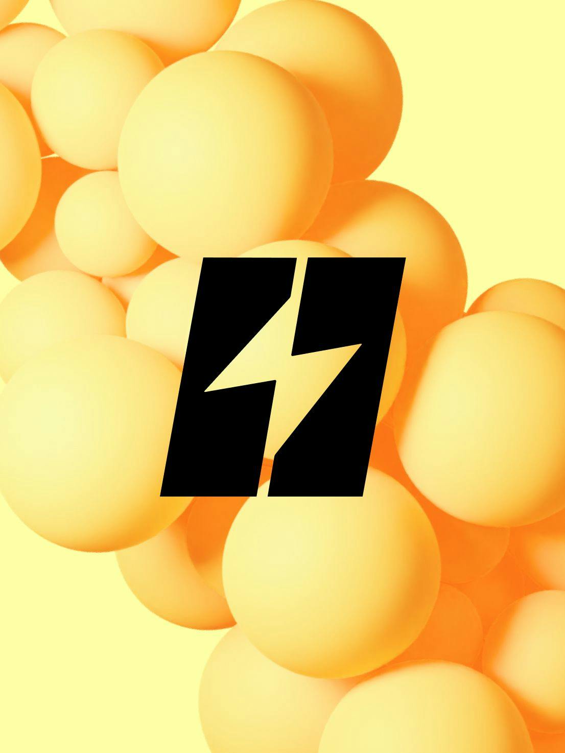 HeroKit yellow gum-ball theme and thunder light logo icon
