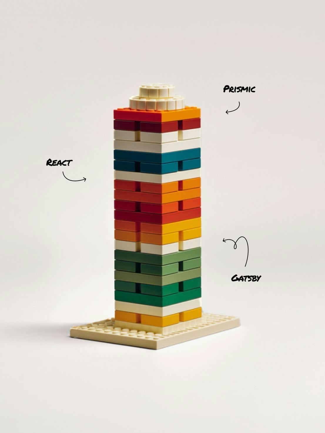 Building blocks in different colours