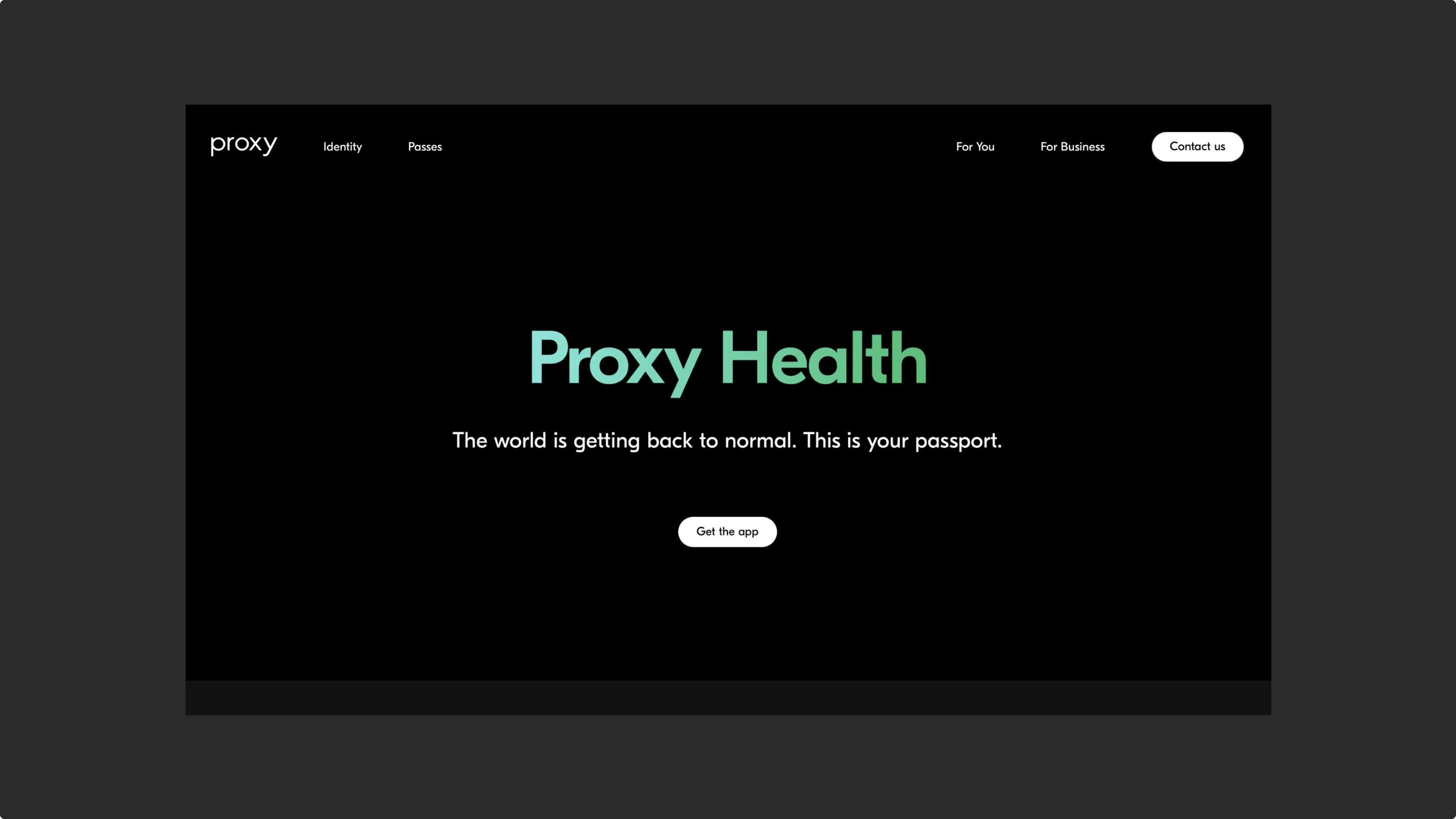 Website proxy layout